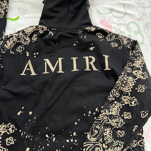 Amiri Paisley Print Black Hoodie - Picture 7 of 7